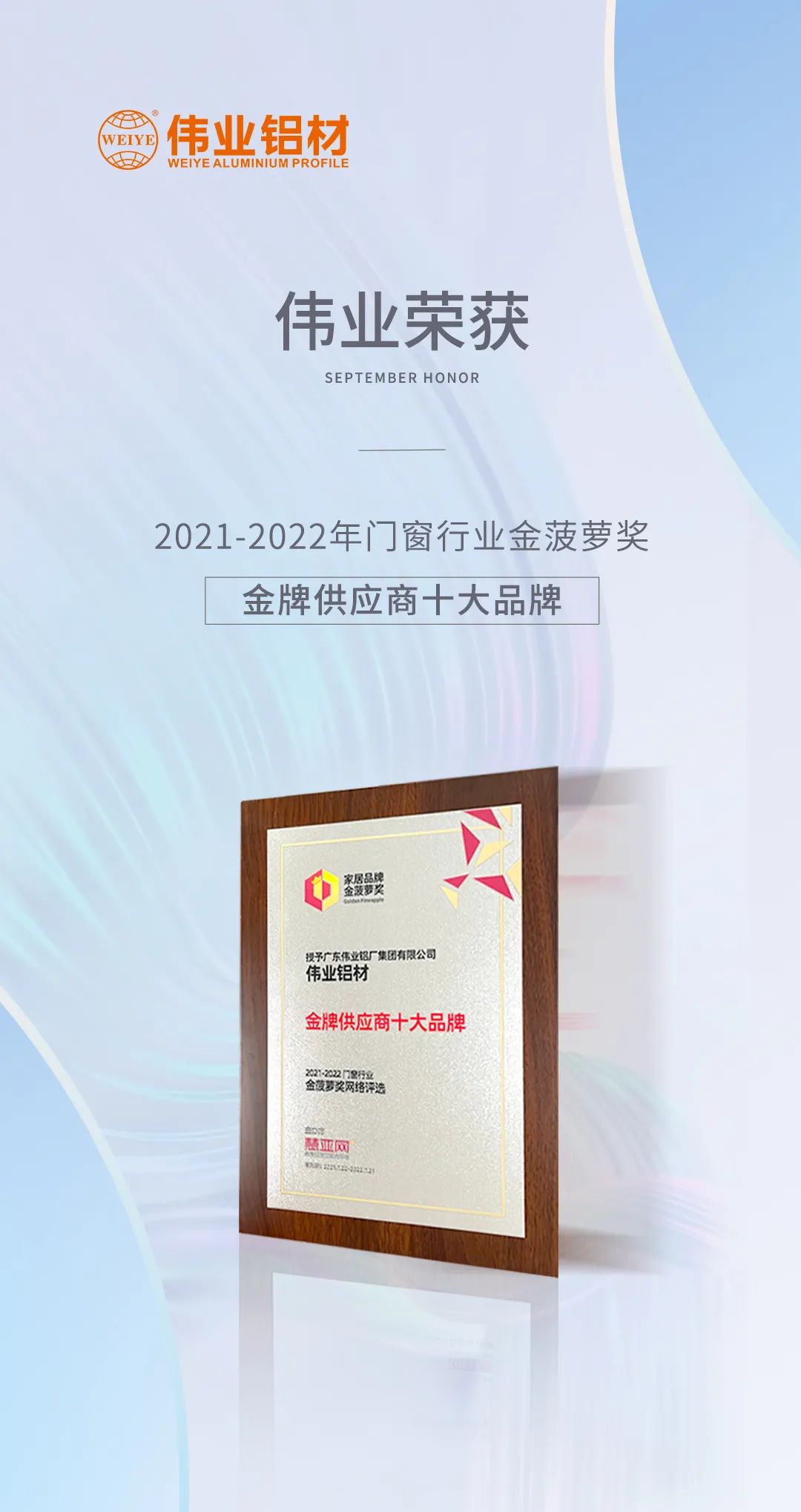 弛聘赛。。。。。。，，，，，“铝”力前行 | 新宝GG铝材荣膺「金牌供应商十大品牌」