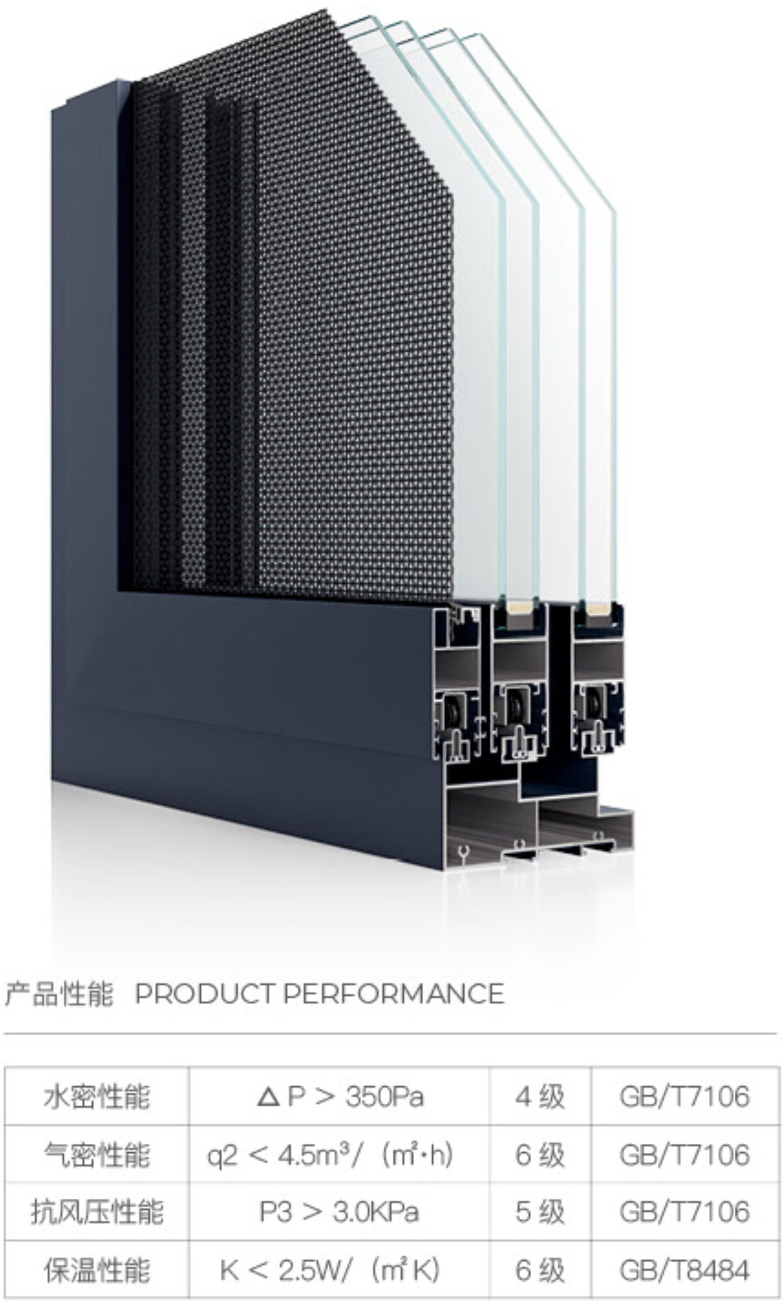 三轨非断桥推拉窗